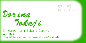 dorina tokaji business card